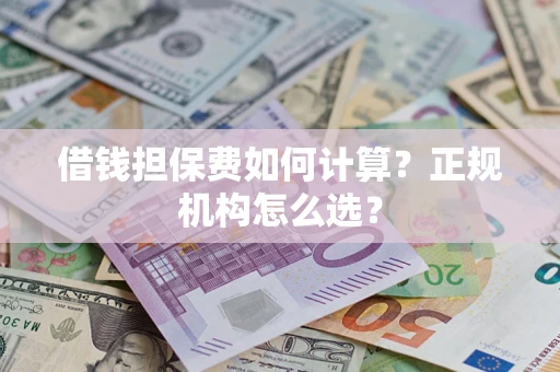 济南借钱担保费如何计算？正规机构怎么选？