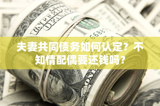 济南夫妻共同债务如何认定？不知情配偶要还钱吗？