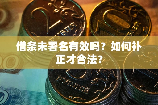 济南借条未署名有效吗？如何补正才合法？