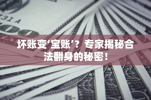 济南坏账变‘宝账’？专家揭秘合法翻身的秘密！