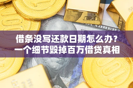济南借条没写还款日期怎么办？一个细节毁掉百万借贷真相