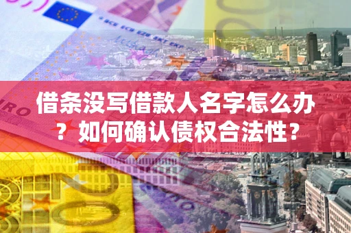 济南借条没写借款人名字怎么办？如何确认债权合法性？