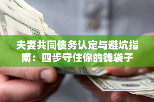 济南夫妻共同债务认定与避坑指南：四步守住你的钱袋子